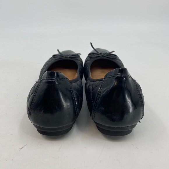 Josef Seibel Black Leather Flats with Bow Accent | Size 9 - Picture 5 of 7